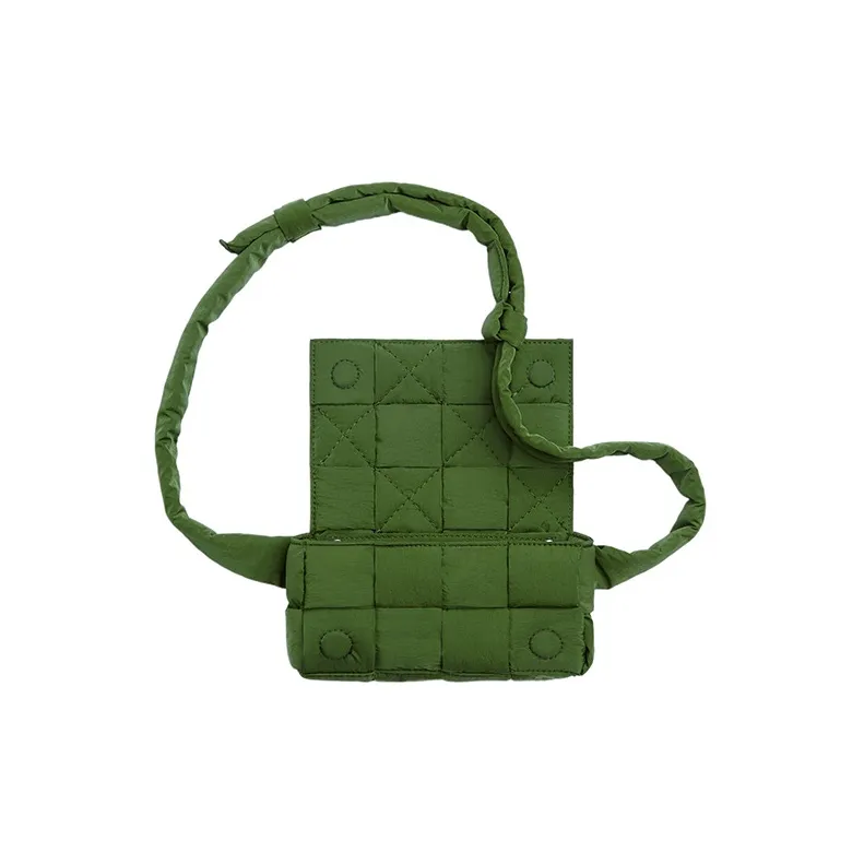 Bottega Veneta CASSETTE Fabric Sling Bag, Fanny Pack Mini Men's Avocado-3