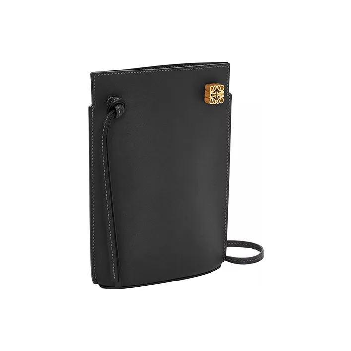 LOEWE Cow Leather Handbag, Shoulder Bag, Crossbody Bag Regular Women's Black-3