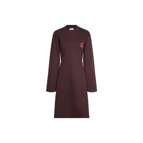 Vetements Long-Sleeved Dresses Women's Burgundy