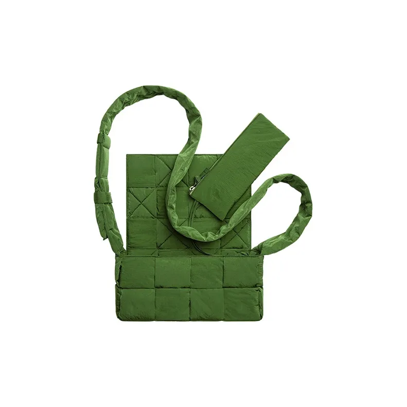 Bottega Veneta Tech Cassette Crossbody Bag Padded Intreccio Avocado-3