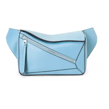 LOEWE Puzzle Bumbag In Classic Calfskin Small Olympic Blue
