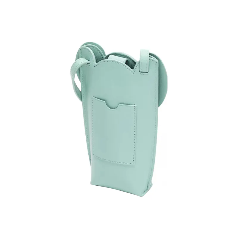 LOEWE Elephant Pocket Cow Leather Cell Phone Pouch, Shoulder Bag, Crossbody Bag Regular Women's Light Celadon Glaze-1