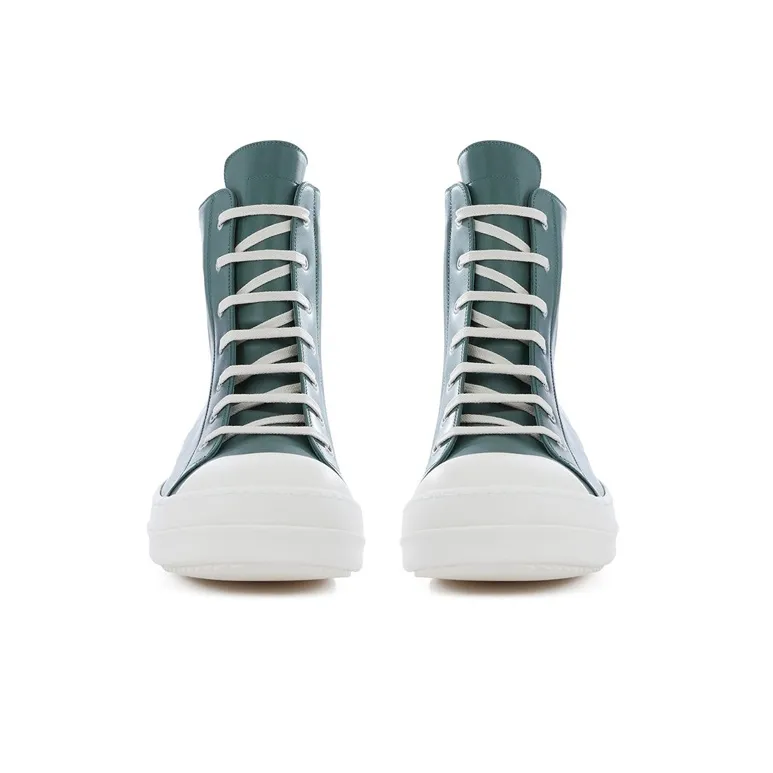 RICK OWENS/RO Geobasket Cortina Grease High Top Stylish Skateboarding Shoes Men's Turquoise-2