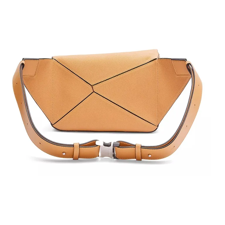 LOEWE Puzzle Cow Leather Fanny Pack Small Size Men's Warm Sand-3
