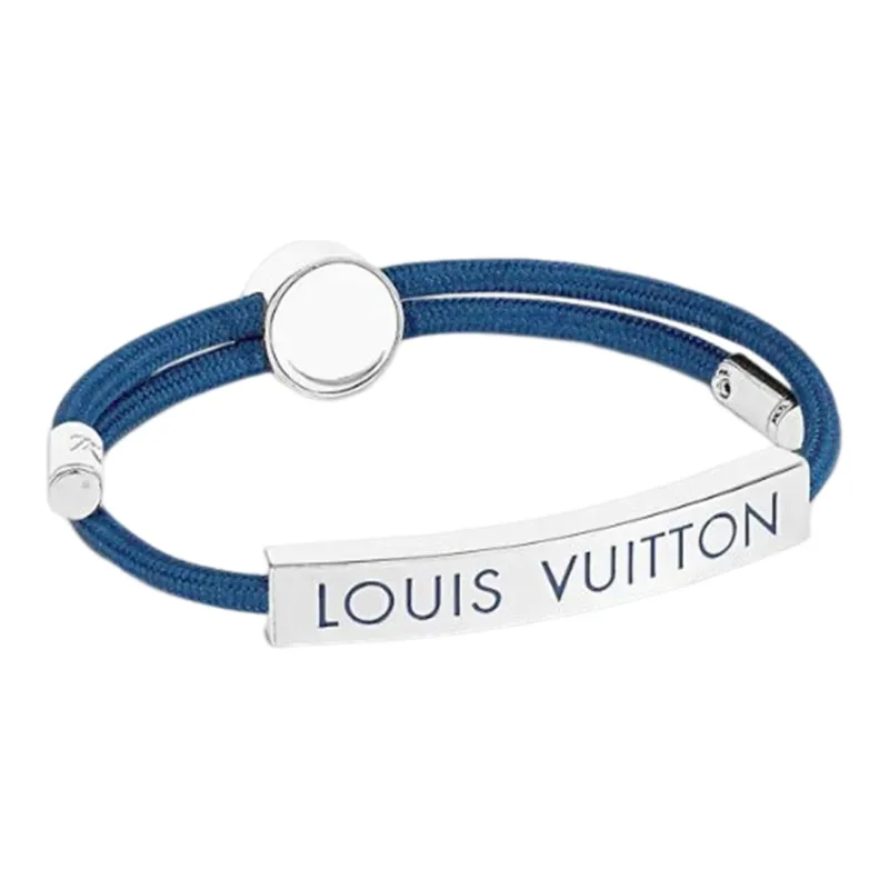 LOUIS VUITTON Space Metal Wristbands Men's Blue-1