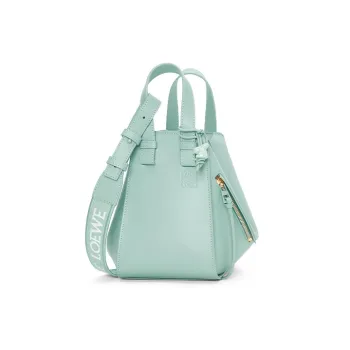 LOEWE Hammock Satin Cow Leather Shoulder Bag Crossbody Bag Handbag Regular Women's Light Cyan Glaze