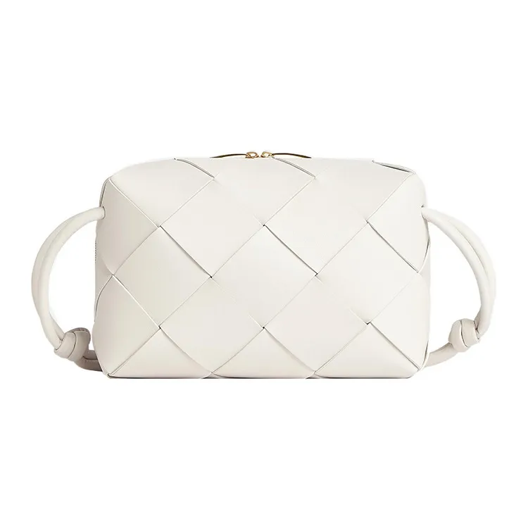 Bottega Veneta CASSETTE Sheepskin Camera Bag Shoulder Bag Crossbody Bag Small Size Women's White-0