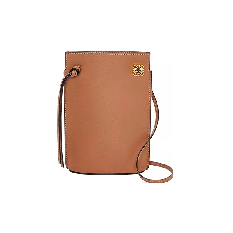 LOEWE Cow Leather Handbag, Shoulder Bag, Crossbody Bag Regular Women's Brown-0