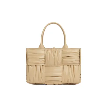 Bottega Veneta ARCO Cow Leather Tote Bag, Shopping Bag, Handbag Trumpets Women's Oat