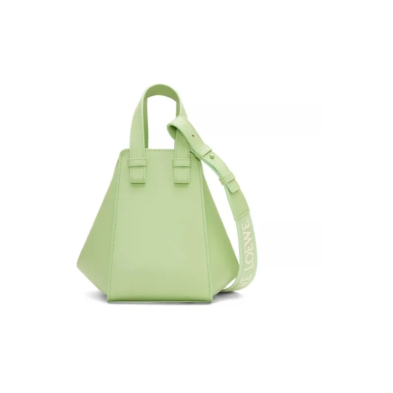 LOEWE Hammock Satin Cow Leather Shoulder Bag, Crossbody Bag, Handbag Regular Women's Okra Glaze Green-5