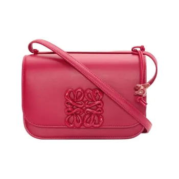 LOEWE Goya Cow Leather Shoulder Bag Crossbody Bag Small Size Women's Rouge Red Glaze