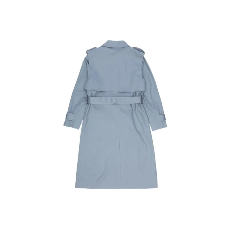 COACH Trench Coats Women's Gray Blue-1