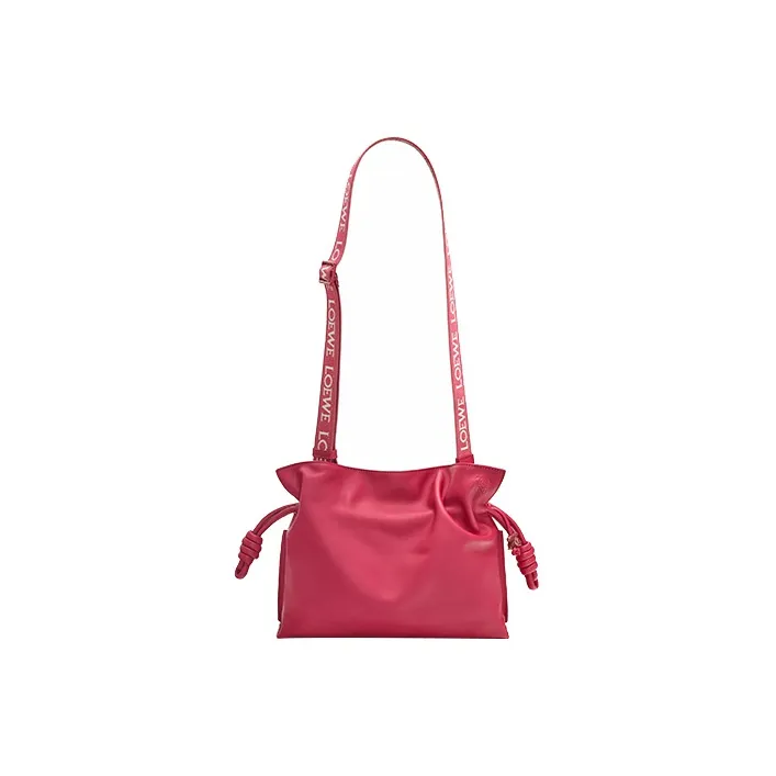 LOEWE Flamenco Clutch In Nappa Calfskin Ruby Red Glaze-1