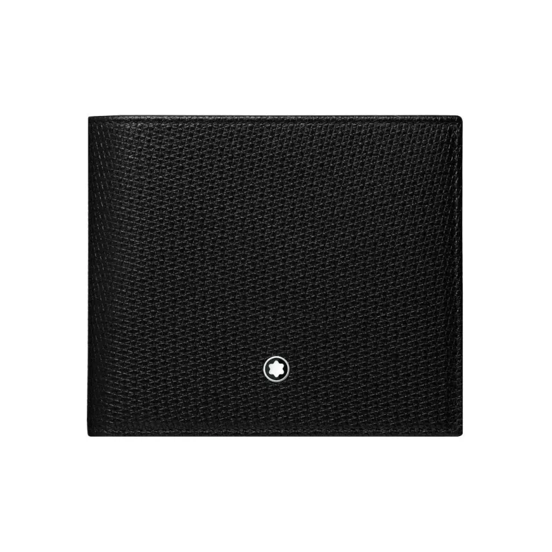 MONTBLANC Meisterstuck Leather Card Holder Wallet Card Clip Men's Black/Dark Blue-0
