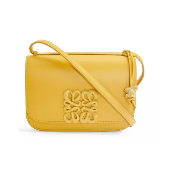 LOEWE Goya Cow Leather Handbag Shoulder Bag Crossbody Bag Small Size Women's Yellow