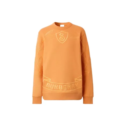 Burberry Embroidered Oak Leaf Crest Cotton Sweatshirt 