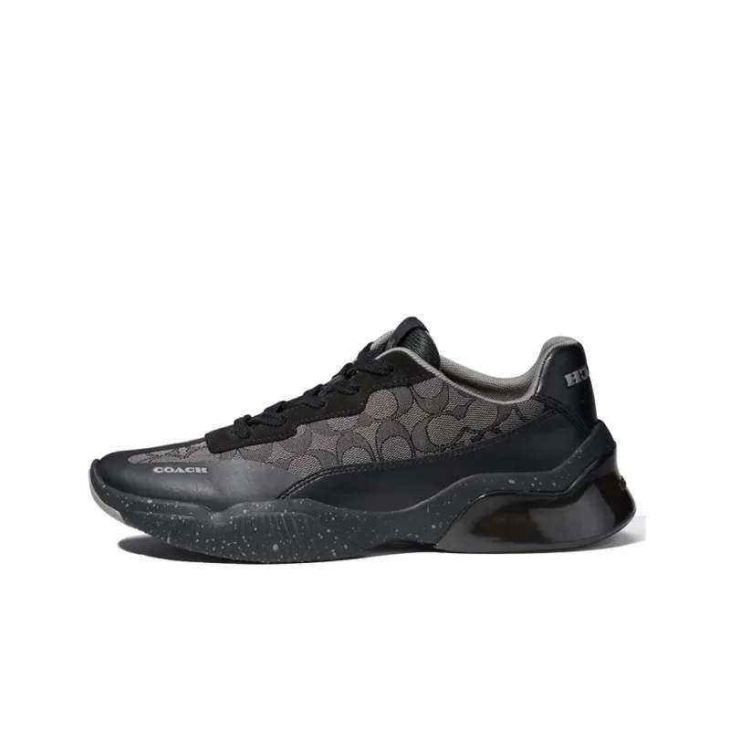 COACH Slip Resistant Low Top Sports Casual Shoes Men's Black-0