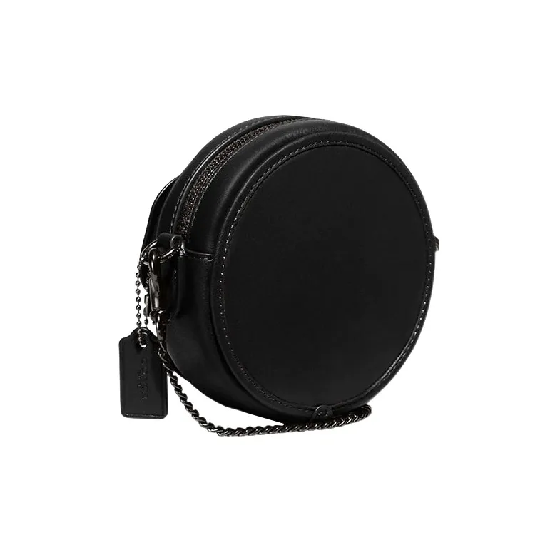 COACH Glove Tanning Shoulder Bag, Crossbody Bag Mini Women's Black-1