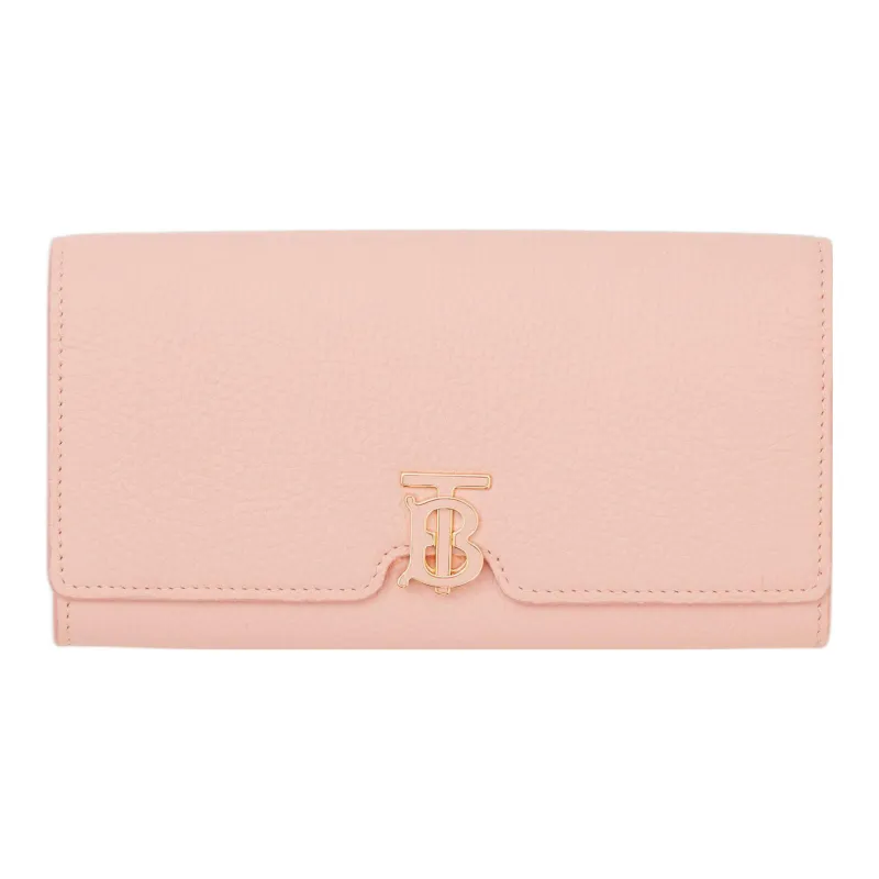 Burberry Calfskin Wallet Women's Dark Pink-0