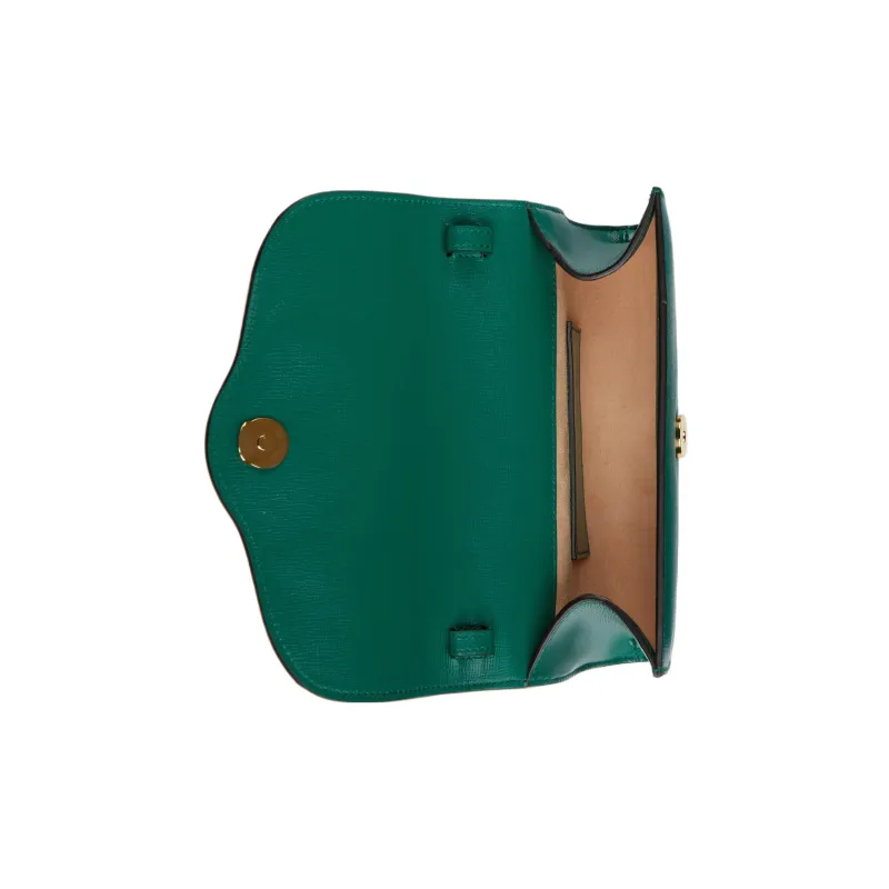 GUCCI Horsebit 1955 Leather Crossbody Bag Shoulder Bag Women's Green-7