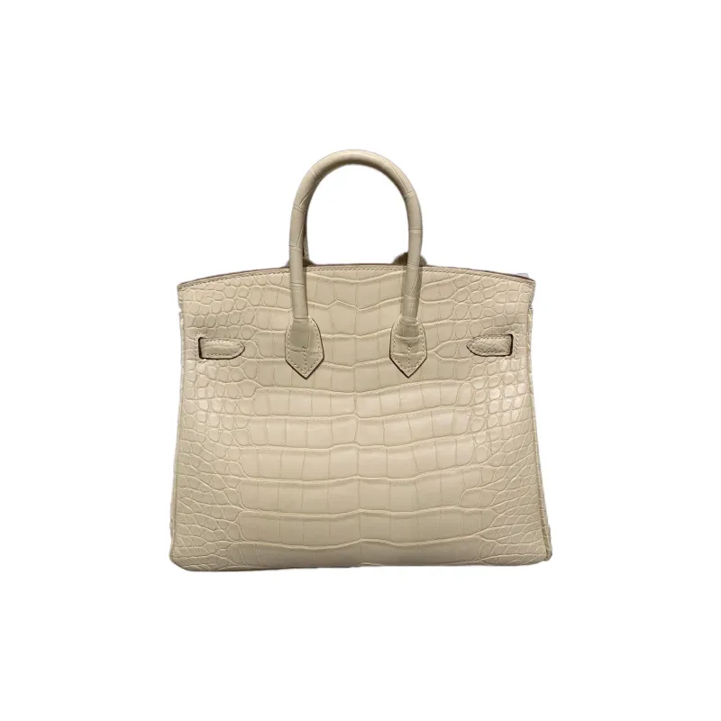 HERMES Birkin Matte Crocodile Leather Birkin Bag Handbags Regular Women's Y1 Vanille Vanilla-3