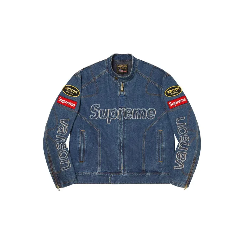 Supreme Vanson Leathers Cordura Denim Jacket - Cheap Rcj Jordan Outlet