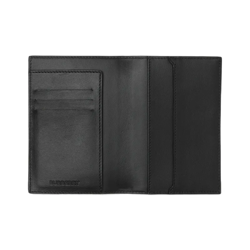 Burberry Lola Lola Bag Calfskin Passport Holder Men's Black-3