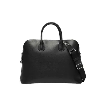 Valextra Millepunte Calfskin Shoulder Bag, Crossbody Bag, Handbag Men's Black