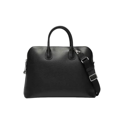 Valextra Millepunte Calfskin Shoulder Bag, Crossbody Bag, Handbag Men's Black