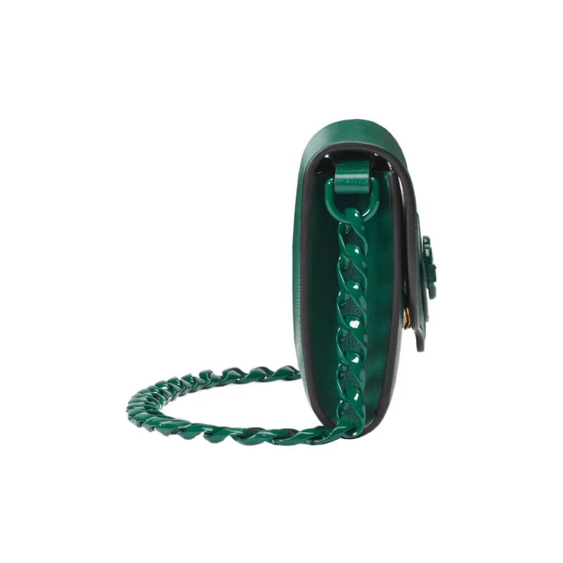 GUCCI Horsebit 1955 Leather Crossbody Bag Shoulder Bag Women's Green-3