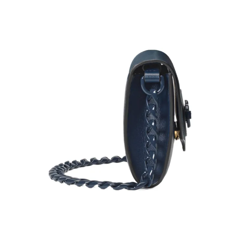 GUCCI Horsebit 1955 Leather Crossbody Bag, Shoulder Bag Women's Blue-4