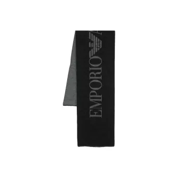 EMPORIO ARMANI Knit Scarf Men's Black