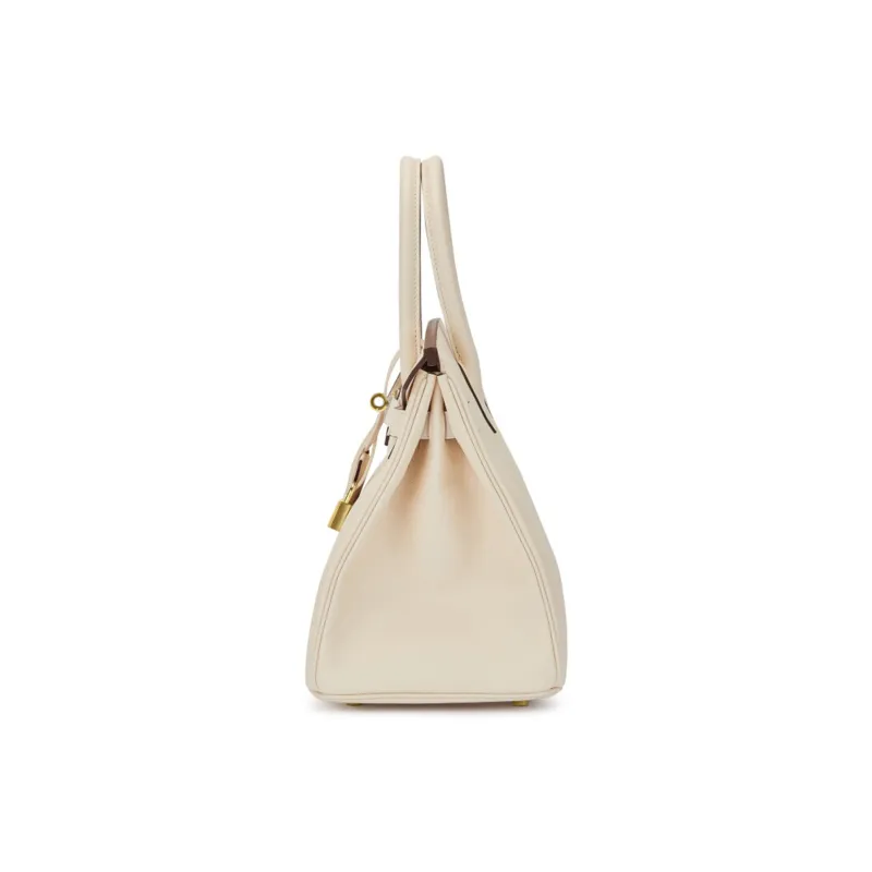 HERMES Birkin Epsom Leather Birkin Bag Handbags Regular Women's I2 Nata Cream White-3