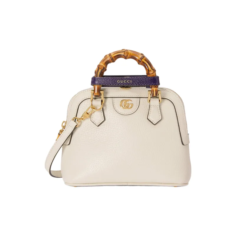 GUCCI Diana Leather Shoulder Bag Crossbody Bag Handbag Mini Women's White-0