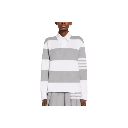 THOM BROWNE Rugby Polo Shirts Women's Gray