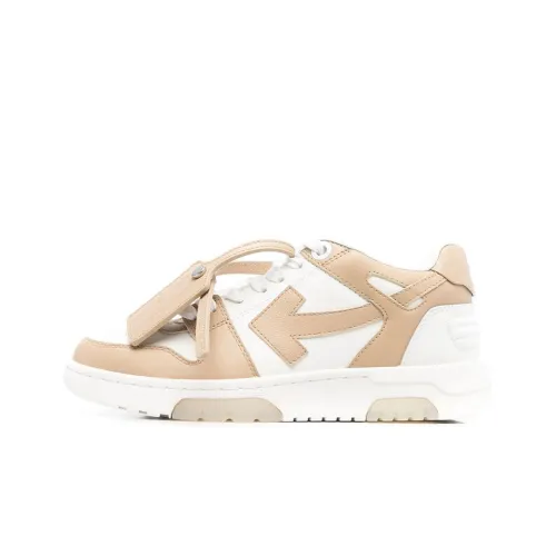 OFF-WHITE Out Of Office OOO Low Tops White Tan Women's