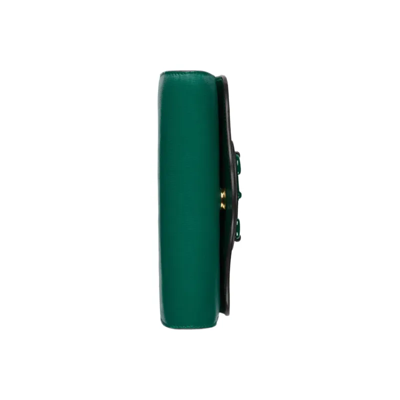 GUCCI Horsebit 1955 Leather Crossbody Bag Shoulder Bag Women's Green-5