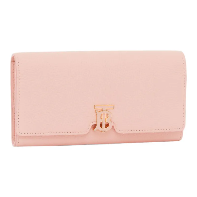 Burberry Calfskin Wallet Women's Dark Pink-2