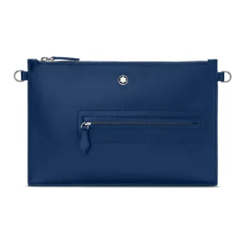 MONTBLANC Meisterstuck Leather With Calfskin Clutch Men's Blue