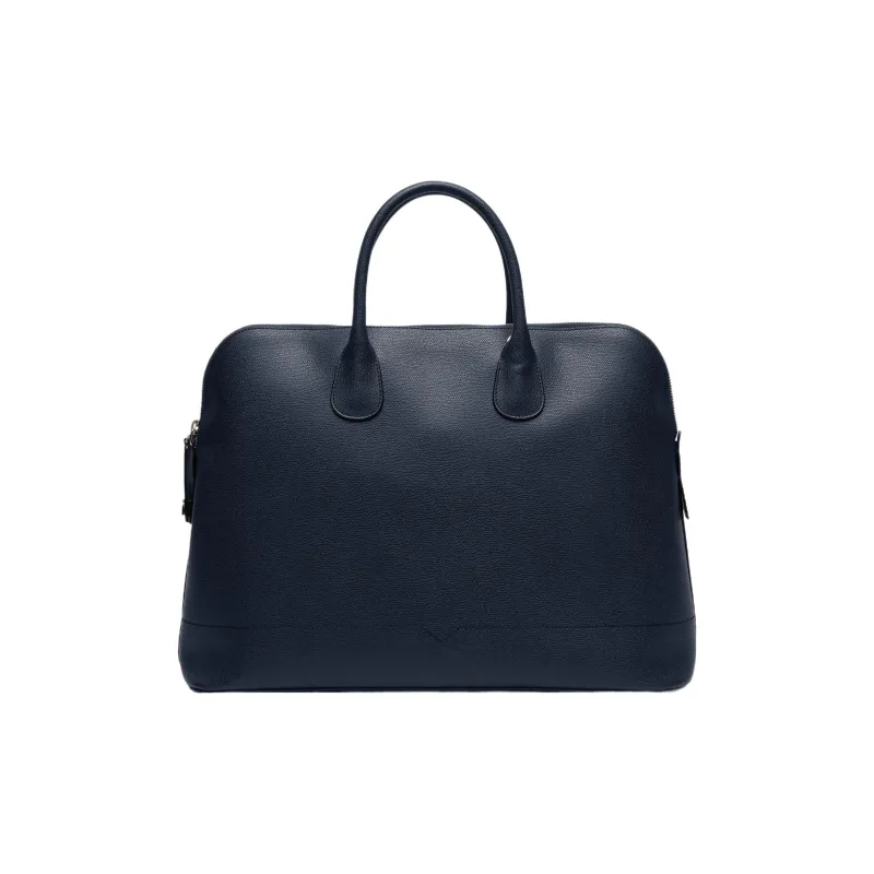 Valextra Millepunte Calfskin Shoulder Bag, Crossbody Bag, Handbag Men's Blue-1