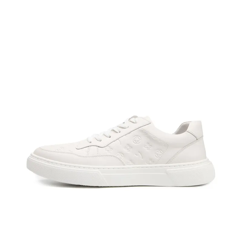 Satchi Low Top Stylish Skateboarding Shoes Men's White-0
