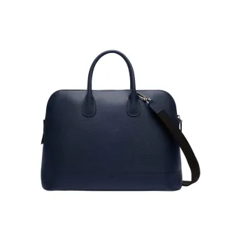 Valextra Millepunte Calfskin Shoulder Bag, Crossbody Bag, Handbag Men's Blue