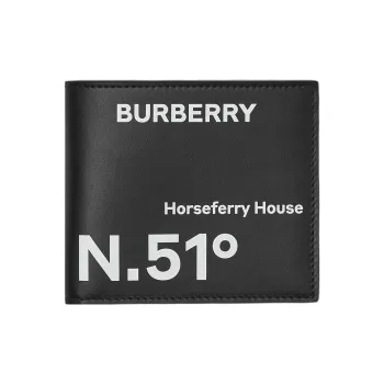 Burberry Coordinates Print Bifold Wallet Black/White