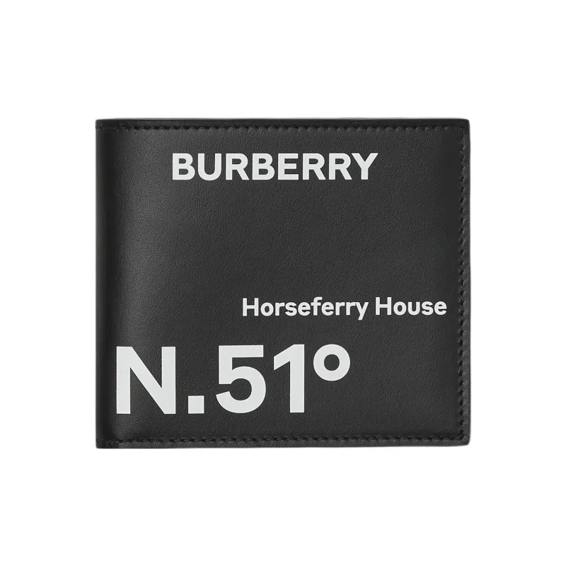 Burberry Coordinates Print Bifold Wallet Black/White-0