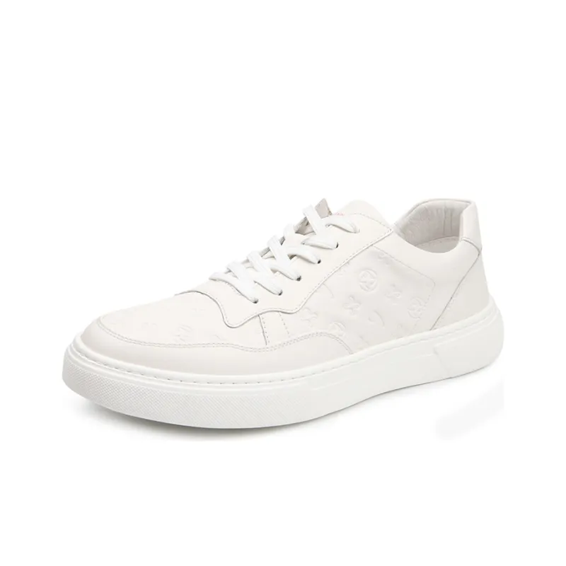 Satchi Low Top Stylish Skateboarding Shoes Men's White-1