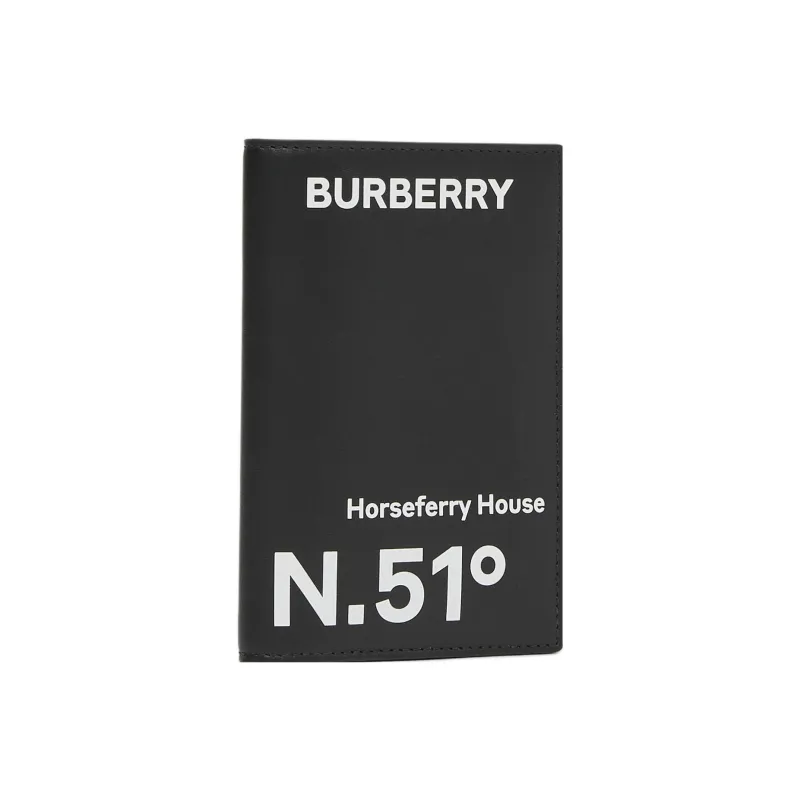Burberry Lola Lola Bag Calfskin Passport Holder Men's Black-1