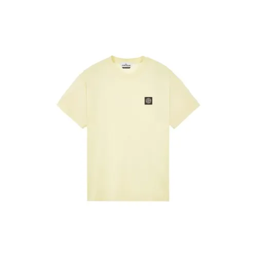 STONE ISLAND T-Shirts Men Cream Yellow