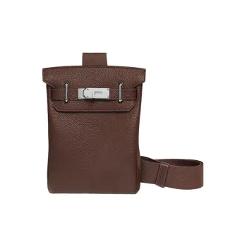 HERMES Hac A Dos Togo Calfskin Shoulder Bag Crossbody Bag Small Size Unisex 4H Cacao Cocoa