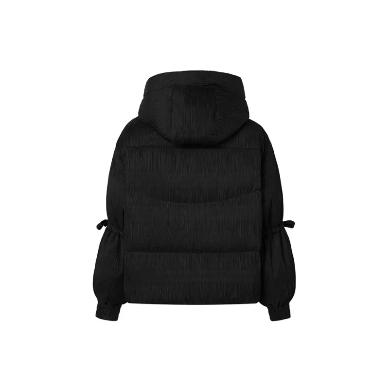 CHENPENG LDN Solid Color Hooded Down Jacket Women's-3