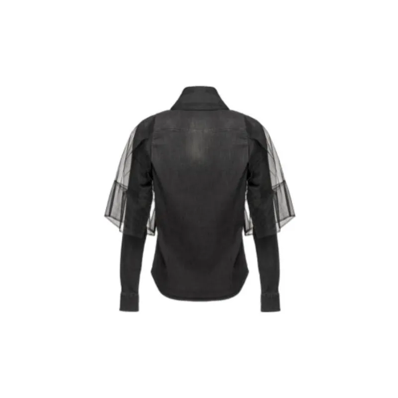 PINKO Denim Jackets Women's Black-1